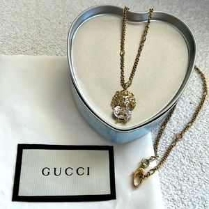 Gucci Lion Crystal Necklace